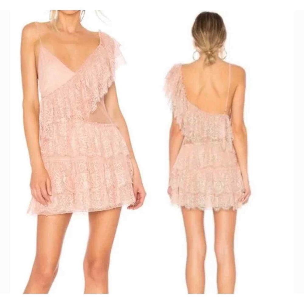 REVOLVE x House of Harlow 1960 Pauline Mini Light Pink Lace Mini Dress in Rose